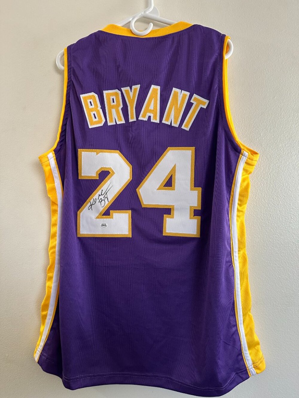 KOBE BRYANT SIGNED LA LAKERS AUTOGRAPHED CUSTOM JERSEY W/COA LOS ANGELES XL  523